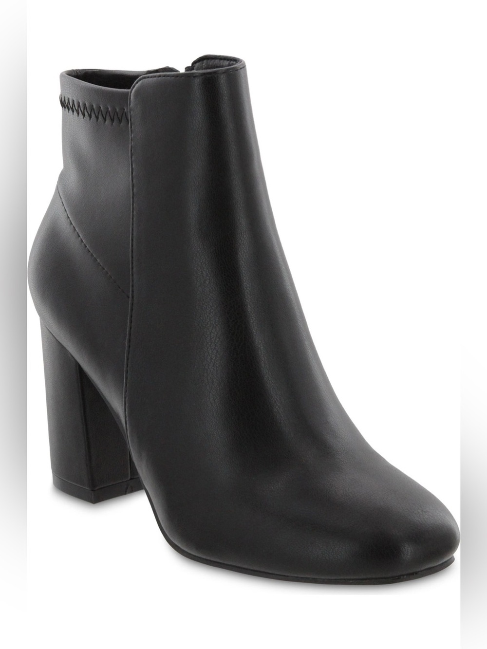 MIA Black Leather Carla Ankle Boot Size 8